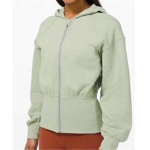 lululemon athletica Light Sage Zip-Up Hooded Sweatshirt